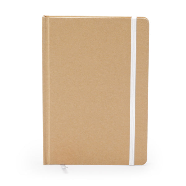 Stamina Estela recycled cardboard notebook A5 in white, ready for logo printing