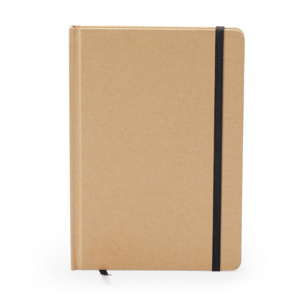 Stamina Estela recycled cardboard notebook A5 in black, ready for logo printing
