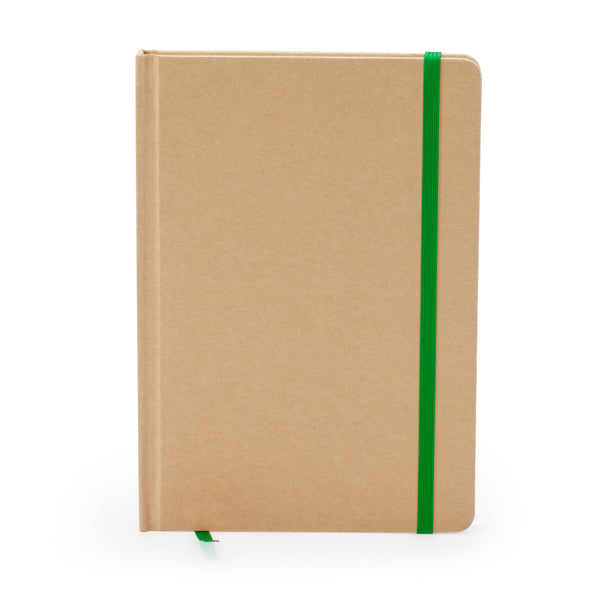 Stamina Estela recycled cardboard notebook A5 in fern green, ready for logo printing