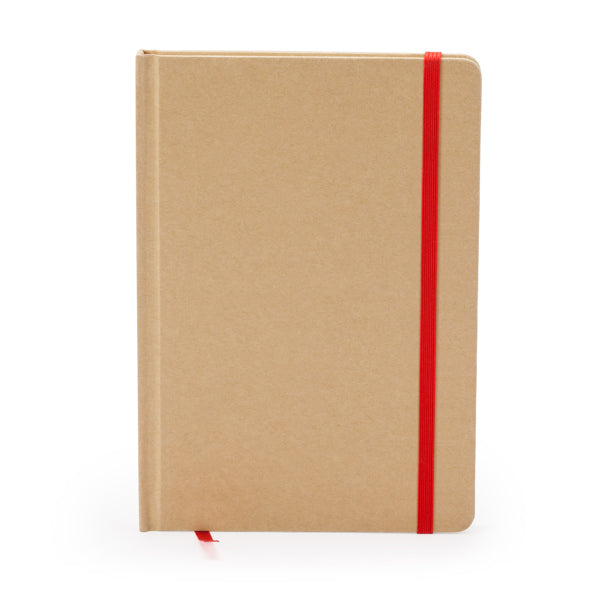 Stamina Estela recycled cardboard notebook A5 in red, ready for logo printing