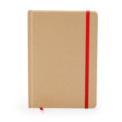 Stamina Estela recycled cardboard notebook A5 in red, ready for logo printing