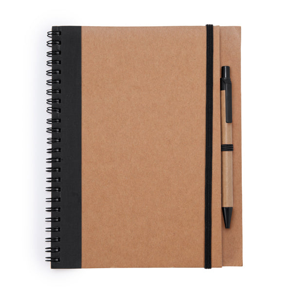 Stamina Alani spiral ring notebook in black, ready for logo printing