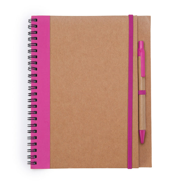 Stamina Alani spiral ring notebook in fuchsia, ready for logo printing