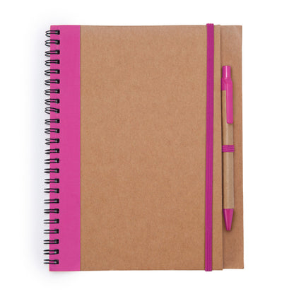 Stamina Alani spiral ring notebook in fuchsia, ready for logo printing