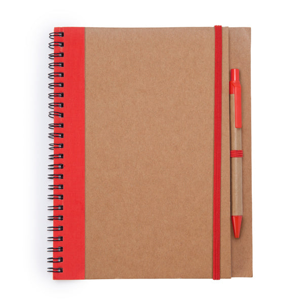 Stamina Alani spiral ring notebook in red, ready for logo printing
