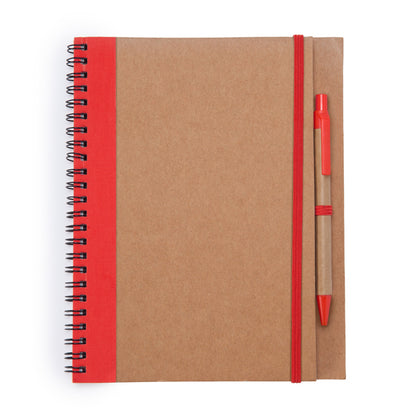 Stamina Alani spiral ring notebook in red, ready for logo printing