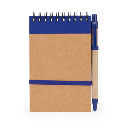 Stamina Lien recycled cardboard notebook in royal blue, ready for logo printing