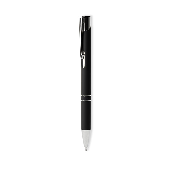 Stamina Norfolk aluminium ball pen in black, ready for logo printing