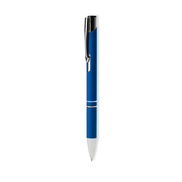 Stamina Norfolk aluminium ball pen in royal blue, ready for logo printing