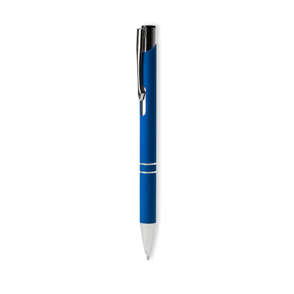 Stamina Norfolk aluminium ball pen in royal blue, ready for logo printing