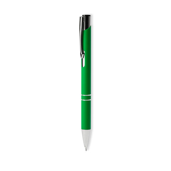 Stamina Norfolk aluminium ball pen in fern green, ready for logo printing