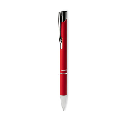 Stamina Norfolk aluminium ball pen in red, ready for logo printing