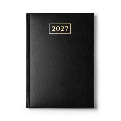 Stamina Selkis PU leather and paper diary in black, ready for logo printing