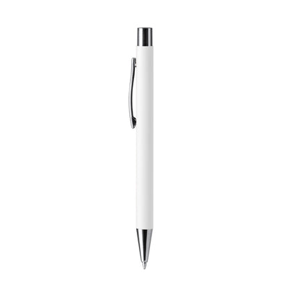Stamina Dover push ball pen in white, ready for logo printing