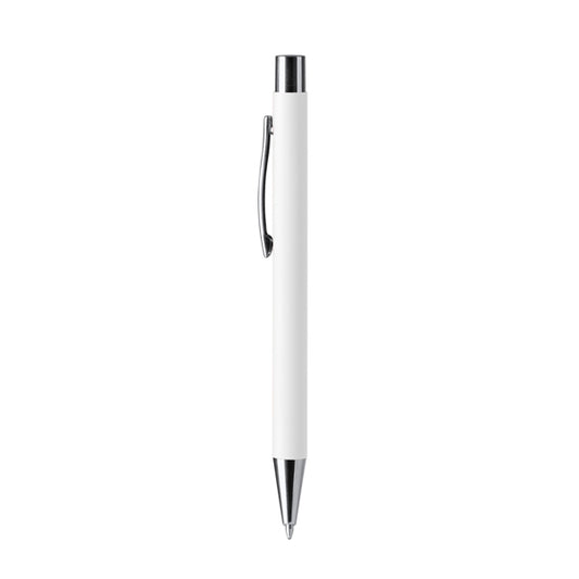 Stamina Dover push ball pen in white, ready for logo printing