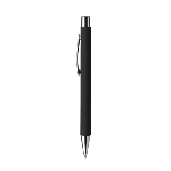 Stamina Dover push ball pen in black, ready for logo printing