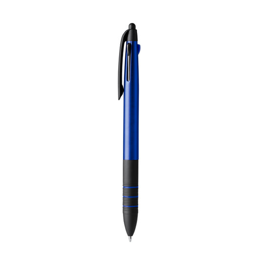 Stamina Sandur retractable 3-ink ball pen in royal blue, ready for logo printing