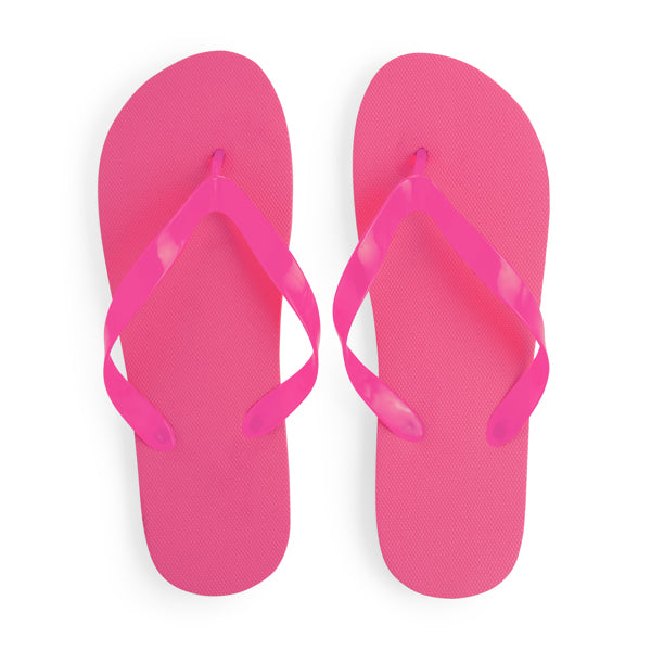 Stamina Kalay pE and PVC flip-flops in fuchsia, ready for logo printing