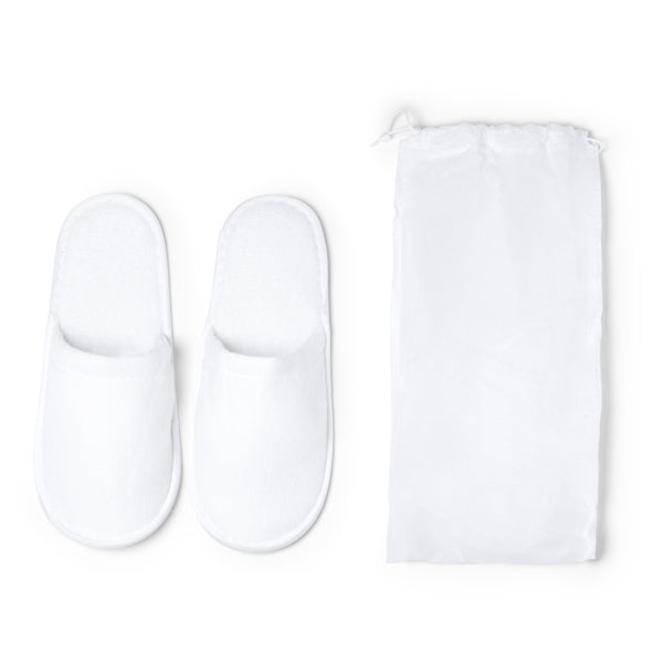 Stamina Yllier eVA and polyester slippers in white, ready for logo printing