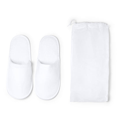 Stamina Yllier eVA and polyester slippers in white, ready for logo printing