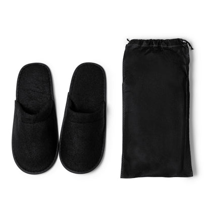 Stamina Yllier eVA and polyester slippers in black, ready for logo printing