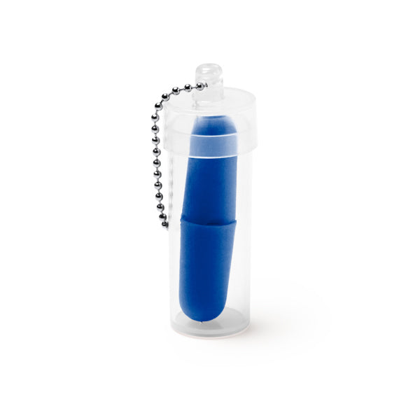 Stamina Noys eVA foam earplugs in royal blue, ready for logo printing
