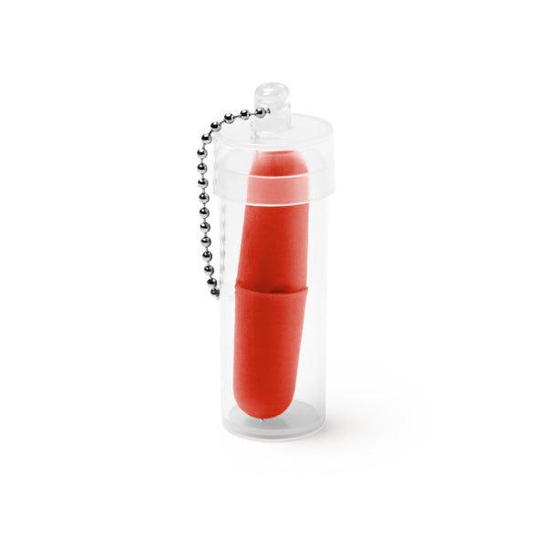 Stamina Noys eVA foam earplugs in red, ready for logo printing