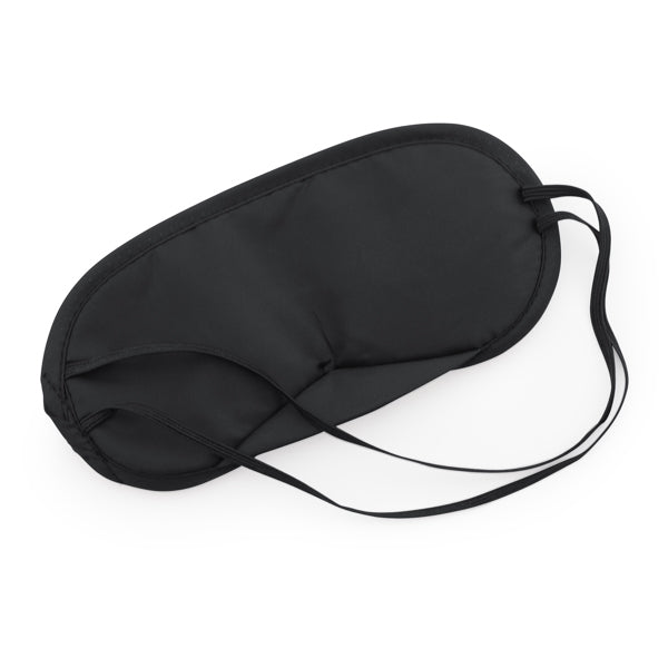 Stamina Branta microfibre sleep mask in black, ready for logo printing