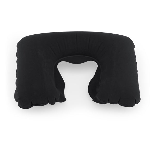 Stamina Ansar inflatable travel pillow in black, ready for logo printing