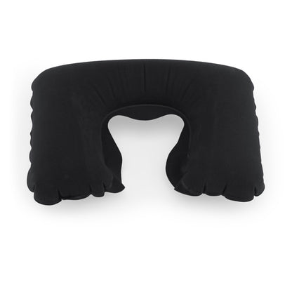 Stamina Ansar inflatable travel pillow in black, ready for logo printing