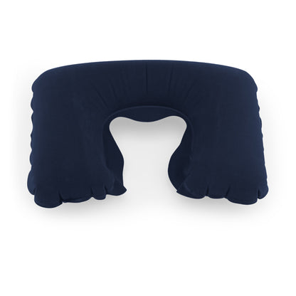Stamina Ansar inflatable travel pillow in navy blue, ready for logo printing