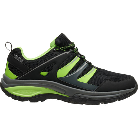 Roly WRK Marc unisex work trainers in black/fluor green, ready for logo printing or embroidery