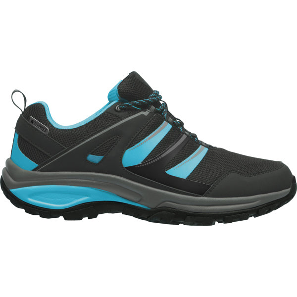 Roly WRK Marc unisex work trainers in ebony/turquoise, ready for logo printing or embroidery