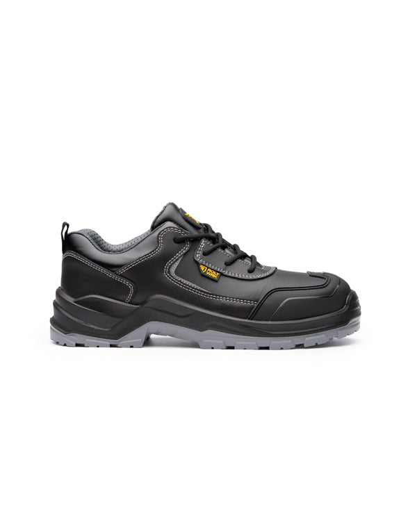 Roly WRK Brax unisex work shoes in black/lead, ready for logo printing or embroidery