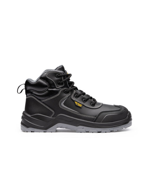 Roly WRK Iron unisex work boots in black/lead, ready for logo printing or embroidery
