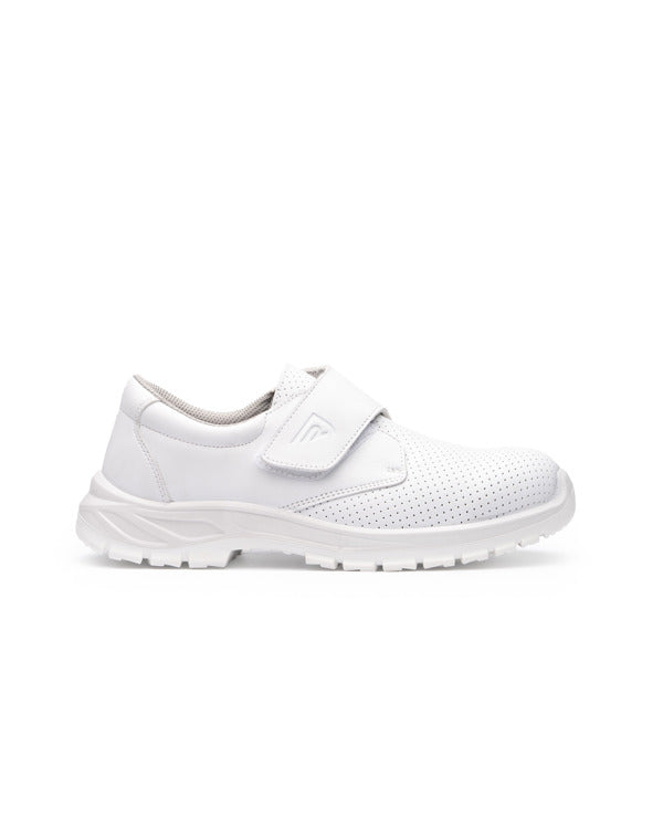 Roly WRK Opal unisex work shoes in white, ready for logo printing or embroidery