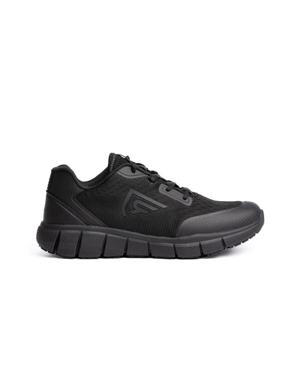 Roly WRK Basalt unisex work shoes in black, ready for logo printing or embroidery