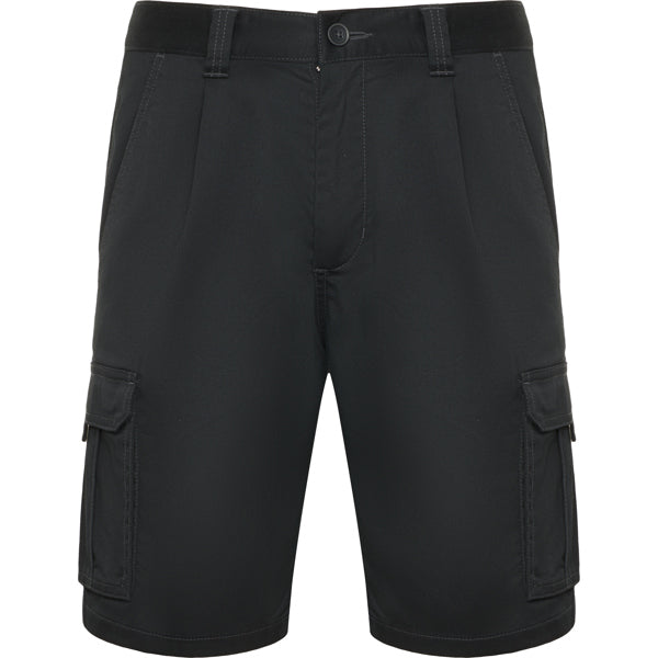Roly WRK Vitara unisex shorts in lead, ready for logo printing or embroidery