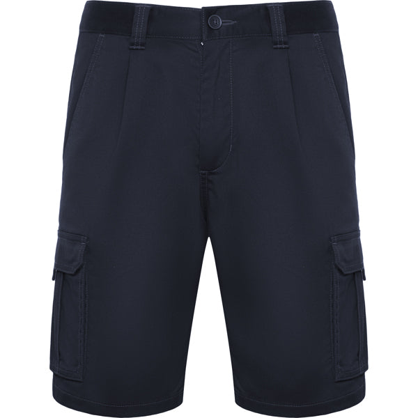 Roly WRK Vitara unisex shorts in navy blue, ready for logo printing or embroidery