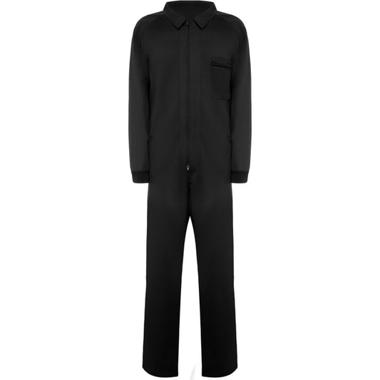 Roly WRK Jimmy unisex work overalls in black, ready for logo printing or embroidery