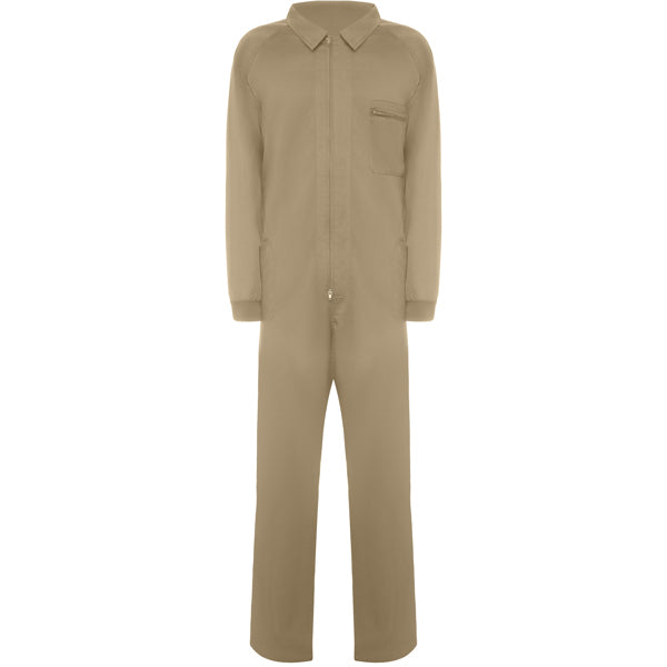 Roly WRK Jimmy unisex work overalls in sand, ready for logo printing or embroidery