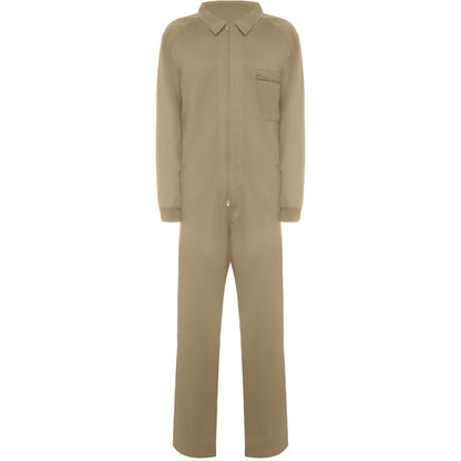 Roly WRK Jimmy unisex work overalls in sand, ready for logo printing or embroidery