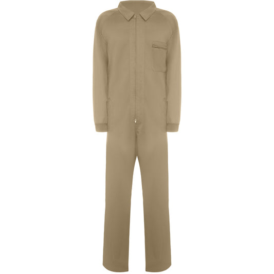 Roly WRK Jimmy unisex work overalls in sand, ready for logo printing or embroidery