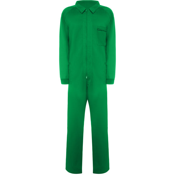 Roly WRK Jimmy unisex work overalls in garden green, ready for logo printing or embroidery