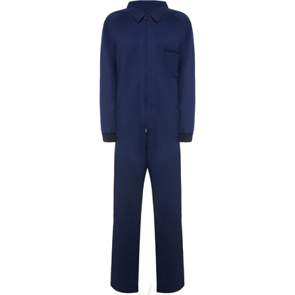 Roly WRK Jimmy unisex work overalls in navy blue, ready for logo printing or embroidery