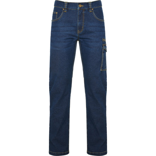 Roly WRK Raptor unisex trousers in blue jeans, ready for logo printing or embroidery