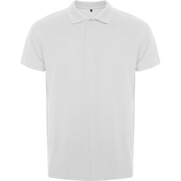 Roly WRK Rover men's polo shirt in white, ready for logo printing or embroidery