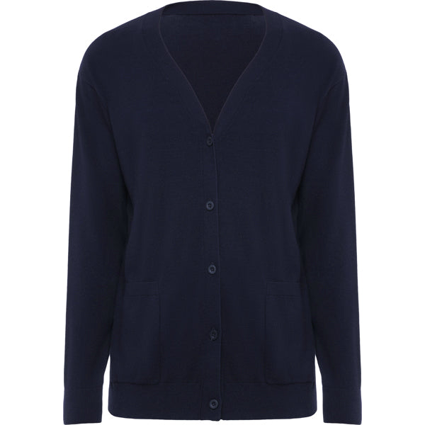Roly WRK Explorer Woman women's cardigan in navy blue, ready for logo printing or embroidery