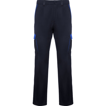 Roly WRK Trooper unisex trousers in navy blue/royal blue, ready for logo printing or embroidery