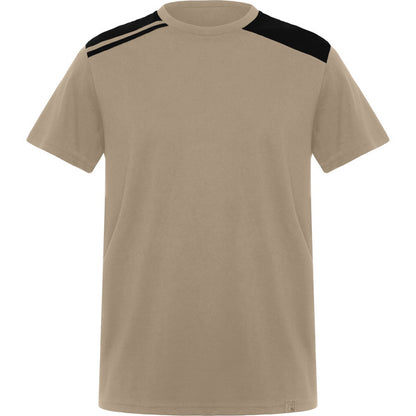 Roly WRK Expedition men's T-shirt in arena oscuro/negro, ready for logo printing or embroidery